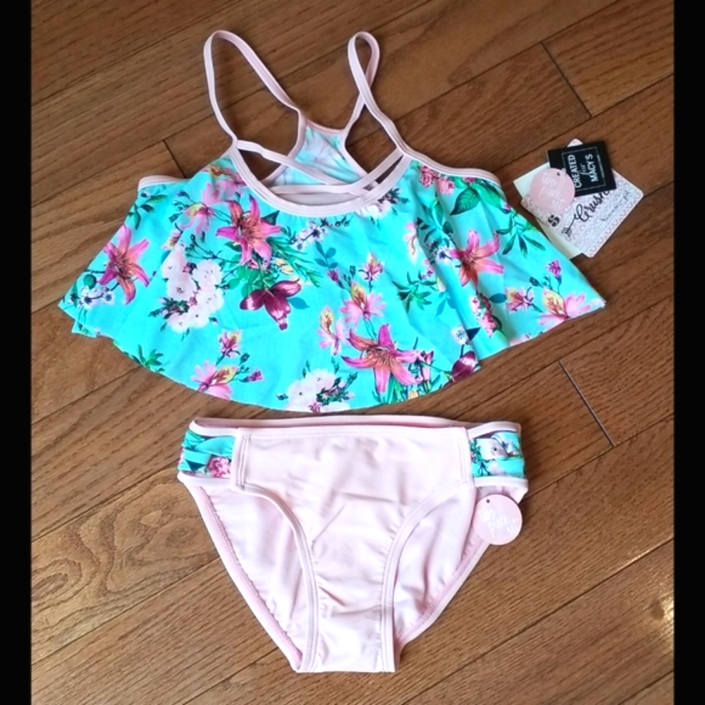 NEW Macy's Gossip Girl Flounce Tankini, size 8